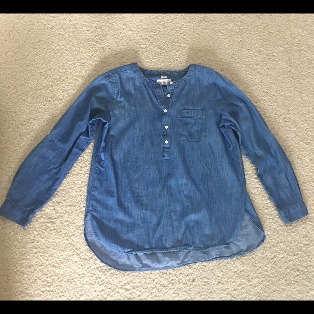 Denim Long Sleeve Top